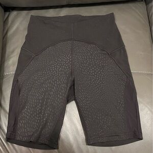 Lululemon Black Print Biker Shorts